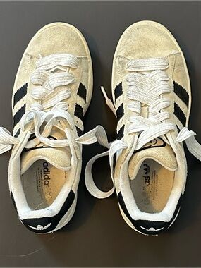 adidas Off-White and Black Low-Top Sneaker